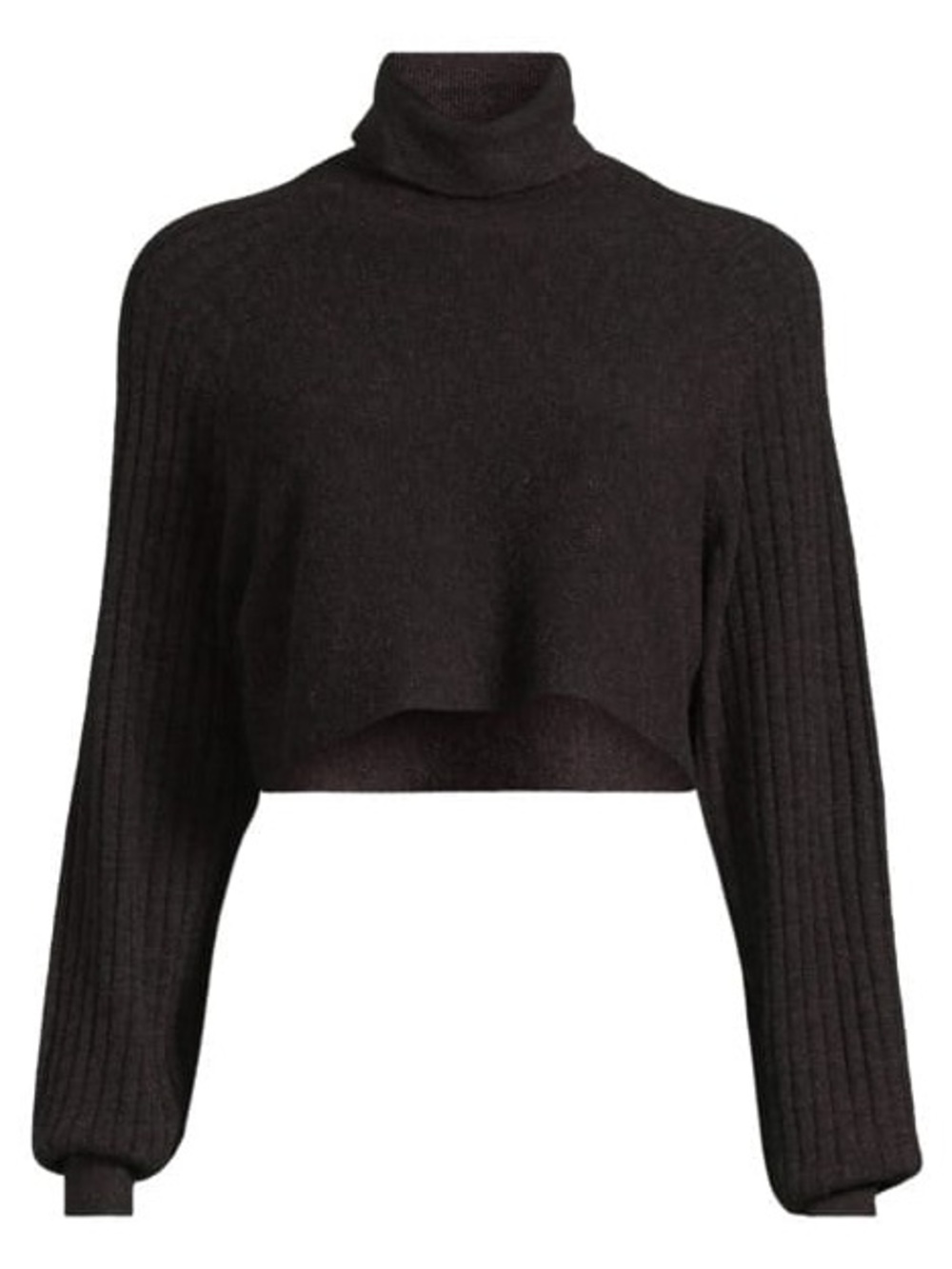 NWT $329 ALL SAINTS Margot Jumper Wool Blend Cropped Sweater, Bitter Brown - Picture 6 of 16